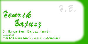henrik bajusz business card